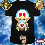 Star wars baby yoda mask hug système u logo covid-19 shirt