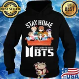 Stay home and listen to music bts hearts s Hoodie
