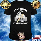 Stay home do what you want Bunny on the sofa shirt