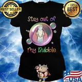 Stay out of Turtle mask my bubble covid-19 s Ladies tee