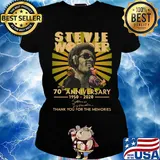 Stevie wonder 70th anniversary 1950-2020 signature thank you for the memories s Ladies tee