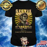 Stevie wonder 70th anniversary 1950-2020 signature thank you for the memories shirt