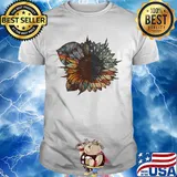 sunflower American flag veteran shirt