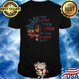 Sunflowers every little thing is gonna be alright american flag shirt