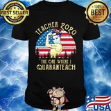 Teacher 2020 the one where i quaranteach american flag vintage shirt
