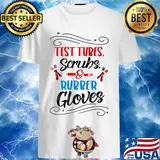 Test Tubes Scrubs Rubber Gloves shirt