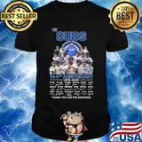 The Chicago Cubs 144th anniversary 1876-2020 signatures thank you for the memories shirt