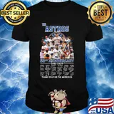 The Houston Astros 58th anniversary 1962-2020 signatures thank you for the memories shirt