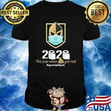 Vegas golden knights 2020 the year when shit got real quarantined toilet paper mask covid-19 shirt