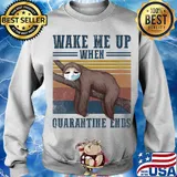 Wake me up when quarantine ends Sloth vintage s Sweater