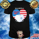 Walgreens American flag veteran flag mask shirt