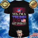Yes i’m a trump girl get over it american flag star shirt