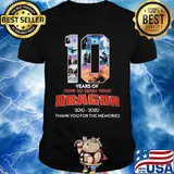 10 years of how to train your dragon movie 2010 2020 thank you for the memories shirt