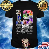 19 years of 2001 2020 10 movies fast and furious car signatures shirt