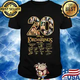 20 years of the lord of the rings 2001 2021 signatures shirt