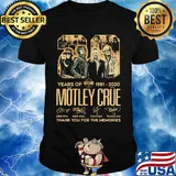 29 years of 1981 2020 motley crue thank you for the memories signatures shirt