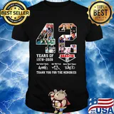 42 years of 1978 2020 beastie boys thank you for the memories signatures shirt