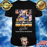 75 years of 1945 2020 eric clapton thank you for the memories signature shirt