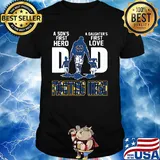 A son's first hero a daughter's first love dad notre dame fighting irish happy father's day shirt