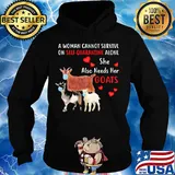 A woman cannot survive on self quarantine alone she also needs her Goats mask heart s Hoodie