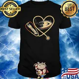 Anaheim ducks hockey stethoscope heart shirt