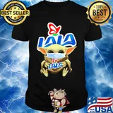 Baby Yoda hug Lala mask shirt