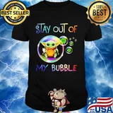 Baby yoda hug shell stay out of my bubble coronavirus shirt