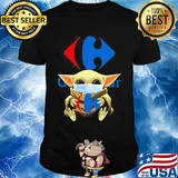 Baby Yoda hug Viajes Carrefour mask shirt