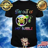 Baby yoda hug waffle house stay out of my bubble coronavirus shirt