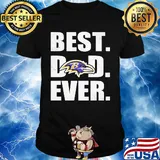 Baltimore ravens logo best dad ever happy father's day shirt