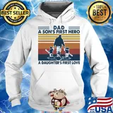 Baseball dad a son's first hero a daughter's first love vintage s Hoodie