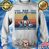 Baseball dad a son's first hero a daughter's first love vintage s Sweater