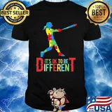 Baseball It's ok to be different autism shirt