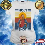 Basketball jesus holy shot vintage s Ladies tee