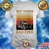 Best truckin dad ever happy father's day vintage shirt
