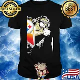 Blood inside pittsburgh steelers vs pittsburgh penguins heart shirt
