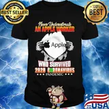 Blood insides never underestimate an apple worker who survived 2020 coronavirus pandemic shirt