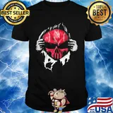 Blood insides skull nebraska cornhuskers shirt