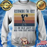 Boxing assuming I'm just an old lady was your first mistake vintage s Sweater