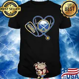 Buffalo sabres hockey stethoscope heart shirt