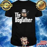 Bulldog smoking the dogfather shirt