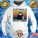 Cat 6ft back or 6ft under mask vintage s Hoodie