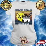 Cat shelter in place champion vintage s Ladies tee