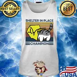Cat shelter in place champion vintage s Tank top