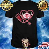 Cincinnati reds stethoscope heart shirt