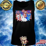 Corgi firework american flag independence day s Tank top