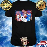 Corgi firework american flag independence day shirt