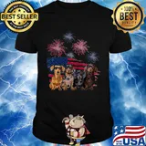 Dachshunds firework american flag independence day shirt