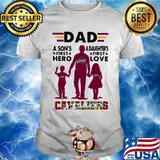 Dad a son's first hero a daughter's first love cleveland cavaliers happy father's day shirt