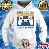 Daddy by day gamer by night vintage s Hoodie